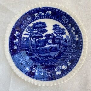 Copeland Blue and White Spodes Town Plate England